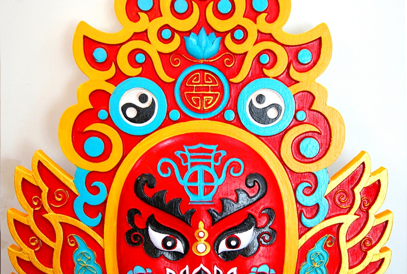 侯氏社火脸谱《门神秦琼》