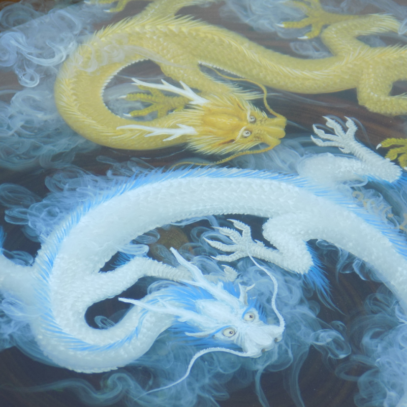 树脂千层画《云水禅心》